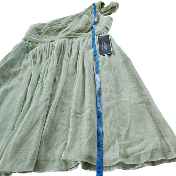 NWT J. Crew Mulberry Silk Women's Celery Green Off Shoulder Dress Wedding Party - Picture 4 of 8